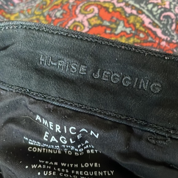 NWOT American Eagle Black Size 16 Dream Stretch Hi-Rise Jegging Jeans - Picture 4 of 4